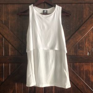 New Balance white athletic tank- size M